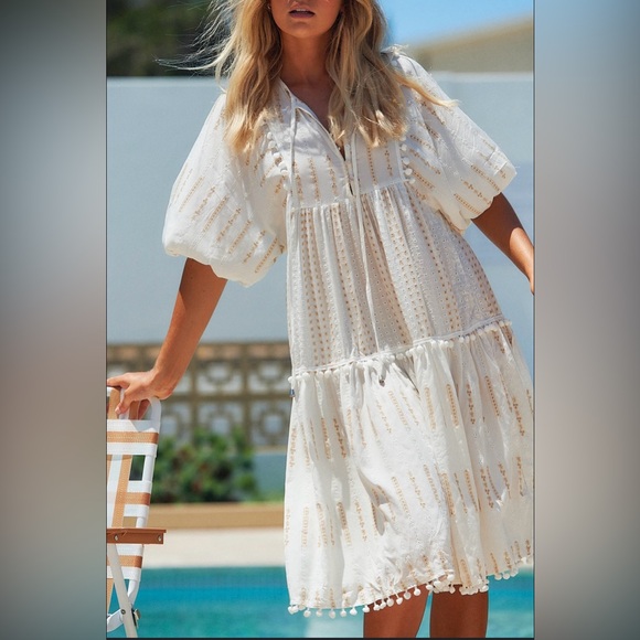 Jaase SEASHELL PALACE MIDI DRESS - Picture 6 of 14